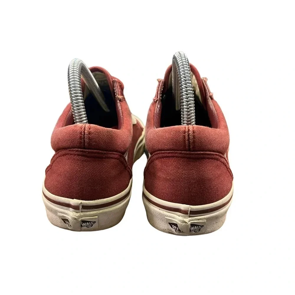 VANS Old Skool Burgundy Canvas Unisex Lace-Up‎ Sneakers Men's 6/Women's 7.5